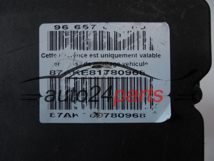 POMPE ABS ET CALCULATEUR CITROEN PEUGEOT BOSCH 0265230614 9665363180 0265950713