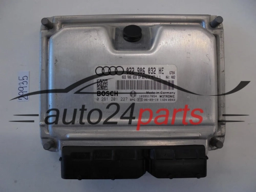 Centralina do motor  AUDI 0261201227 022906032HE ME7.1.1