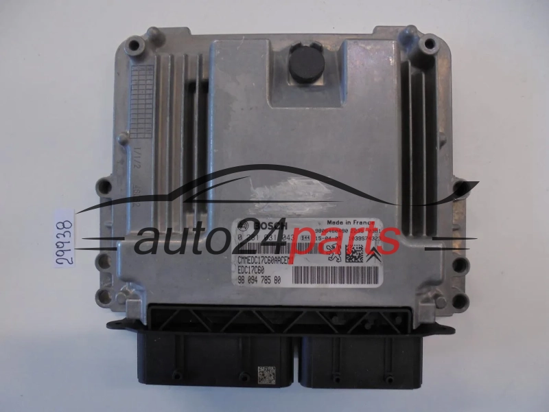 KOMPUTER STEROWNIK SILNIKA CITROEN PEUGEOT 1.6 HDI BOSCH 0 281 031 043, 0281031043, 98 094 785 80, 9809478580