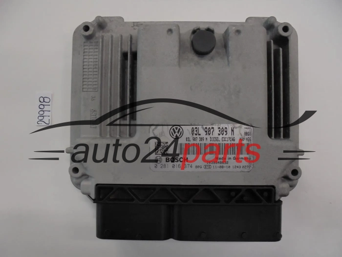 KOMPUTER STEROWNIK SILNIKA VW VOLKSWAGEN PASSAT CC 2.0 TDI, BOSCH 0 281 016 374, BOSCH 0281016374, 03L 907 309 N, 03L907309N