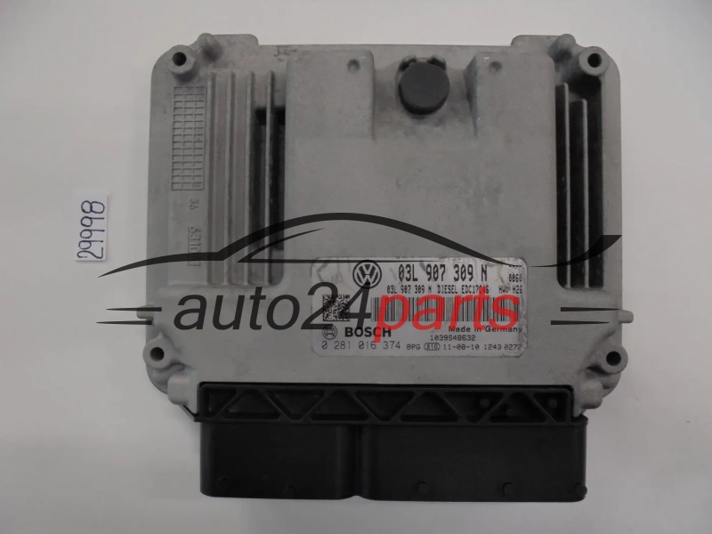 KOMPUTER STEROWNIK SILNIKA VW VOLKSWAGEN PASSAT CC 2.0 TDI, BOSCH 0 281 016 374, BOSCH 0281016374, 03L 907 309 N, 03L907309N