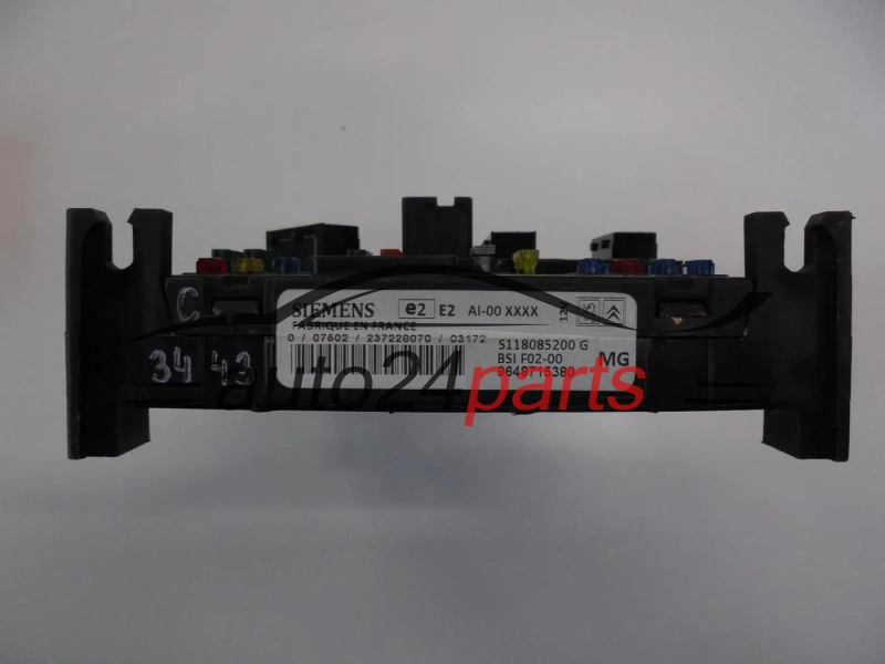 CENTRALKA MODUL STEROWNIK KOMFORTU BSI CITROEN PEUGEOT 206 SIEMENS S118085200 G, S118085200G, 9648715380