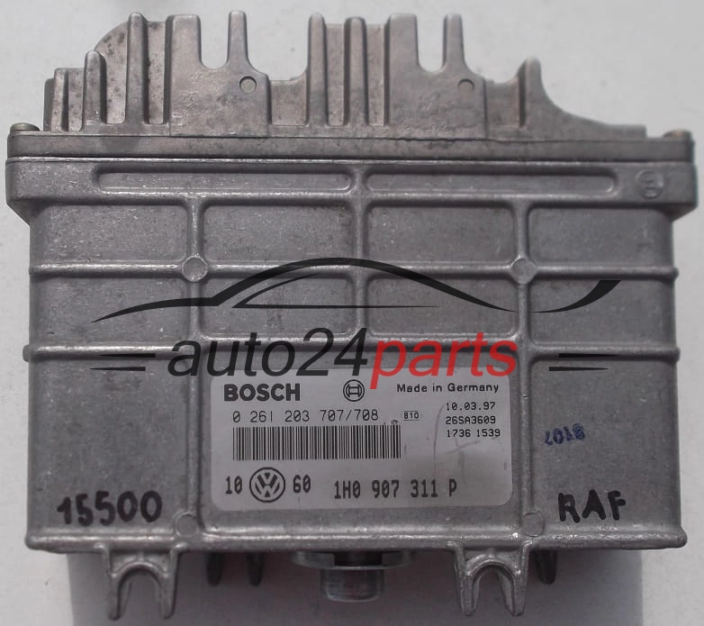 KOMPUTER STEROWNIK SILNIKA VW VOLKSWAGEN GOLF PASSAT BOSCH 0 261 203 707/708, 0261203707, 0261203708, 1H0 907 311 P, 1H0907311P