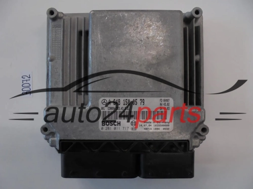 KOMPUTER STEROWNIK SILNIKA MERCEDES W211 E320 3.2 CDI BOSCH 0 281 011 717, 0281011717, A 648 150 05 79, A6481500579, ED0084 CR3.43