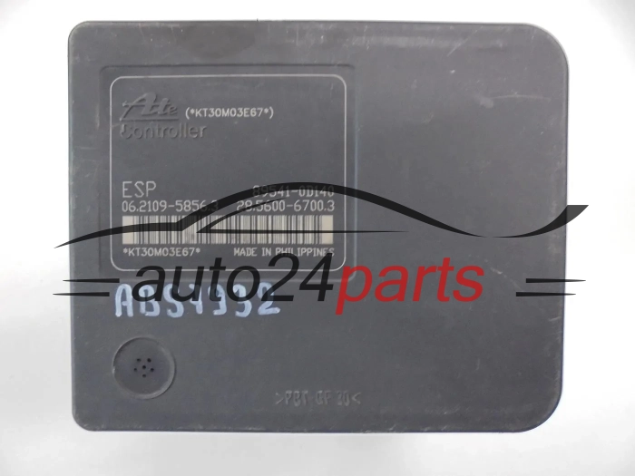 ABS POMPA I STEROWNIK TOYOTA YARIS 44540-0D110, 445400D110, ATE 06.2102-1753.4, 06210217534, 89541-0D140, 895410D140, 06.2109-5856.3, 06210958563