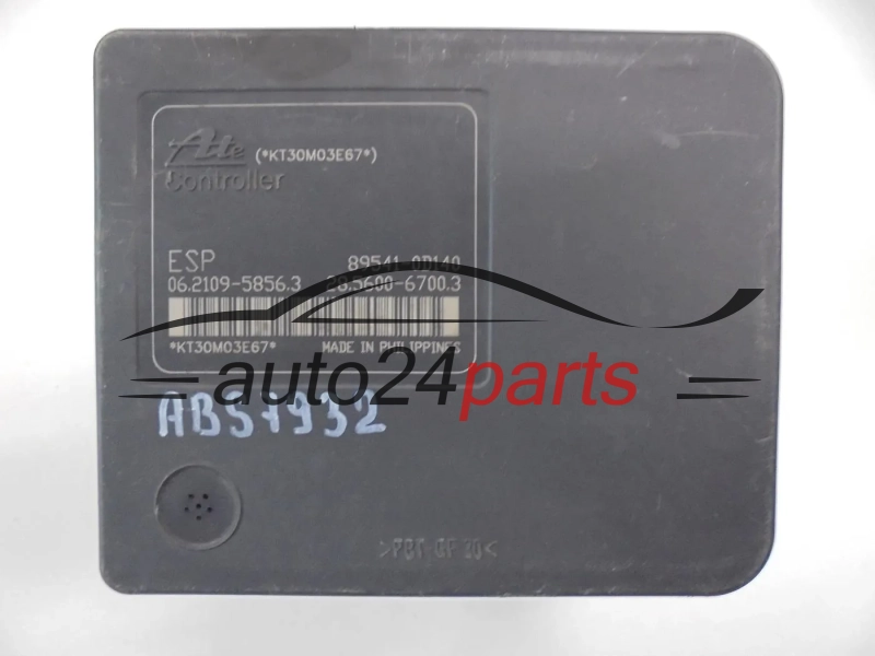 ABS POMPA I STEROWNIK TOYOTA YARIS 44540-0D110, 445400D110, ATE 06.2102-1753.4, 06210217534, 89541-0D140, 895410D140, 06.2109-5856.3, 06210958563