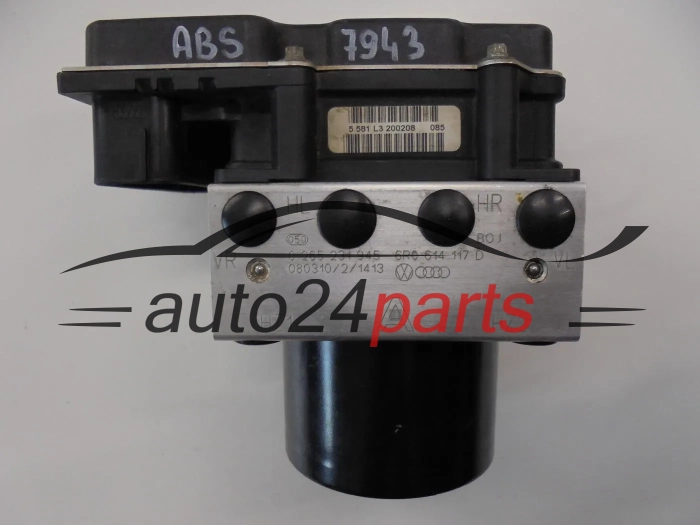 ABS SKODA FABIA BOSCH 0 265 231 945, 0265231945, 6R0 614 117 D, 6R0614117D, 0 265 800 635, 0265800635