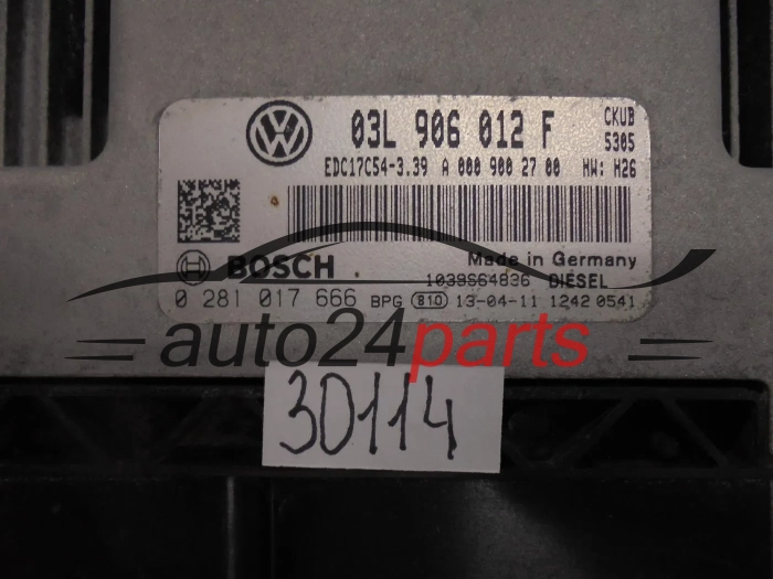 Calculateur Moteur  VOLKSWAGEN CRAFTER 0281017666 03L906012F