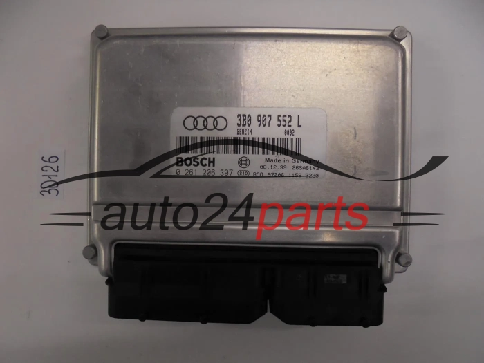 KOMPUTER STEROWNIK SILNIKA AUDI A4, A6 2.4 V6, BOSCH 0 261 206 397, 0261206397, 3B0 907 552 L, 3B0907552L