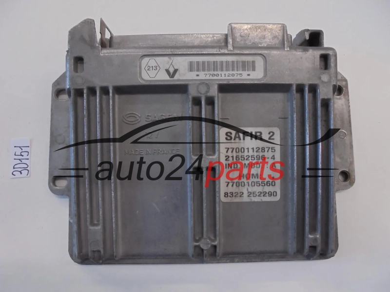 KOMPUTER STEROWNIK SILNIKA RENAULT TWINGO 1.2 Sagem 21652596-4, 216525964, 7700112875, HOM 7700105560