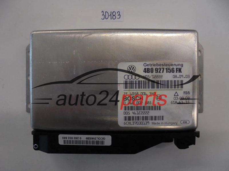 STEROWNIK SKRZYNI AUTOMATYCZEJ AUDI 4B0 927 156 FK, 4B0927156FK, 4B0927156 FK, 0260002885