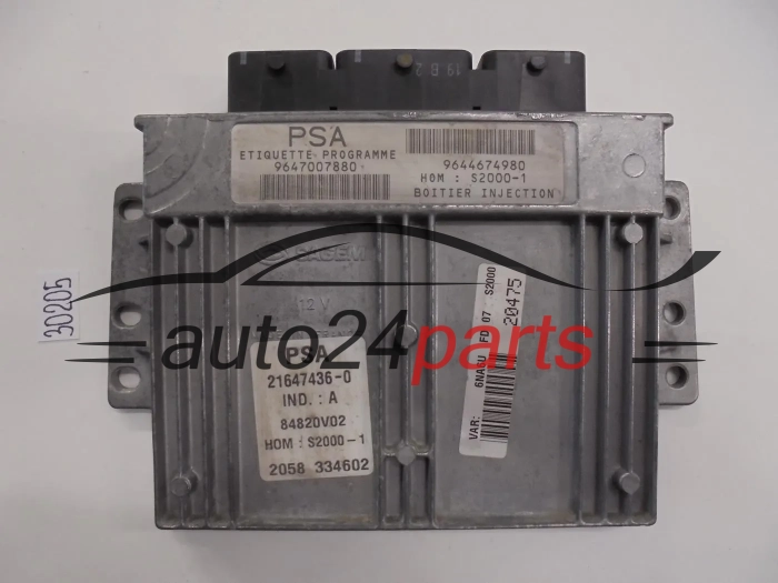 Sterownik silnika Citroen Peugeot 1.8 216474360 9647007880 – zdjęcie 2