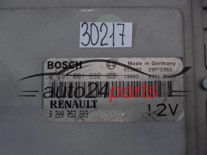 Centralina do motore RENAULT MASCOTT 0281001892 8200053009