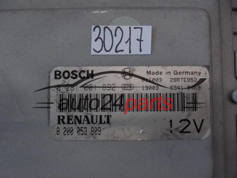 Centralina do motore RENAULT MASCOTT 0281001892 8200053009