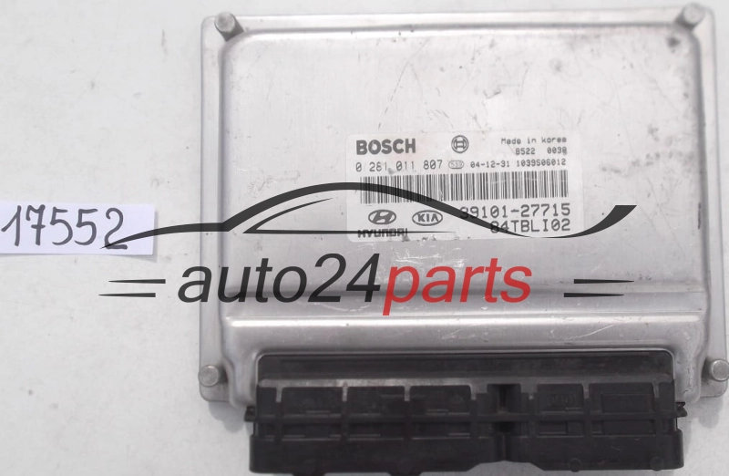 KOMPUTER STEROWNIK SILNIKA HYUNDAI KIA GETZ BOSCH 0 281 011 807, 0281011807, 39101-27715, 3910127715