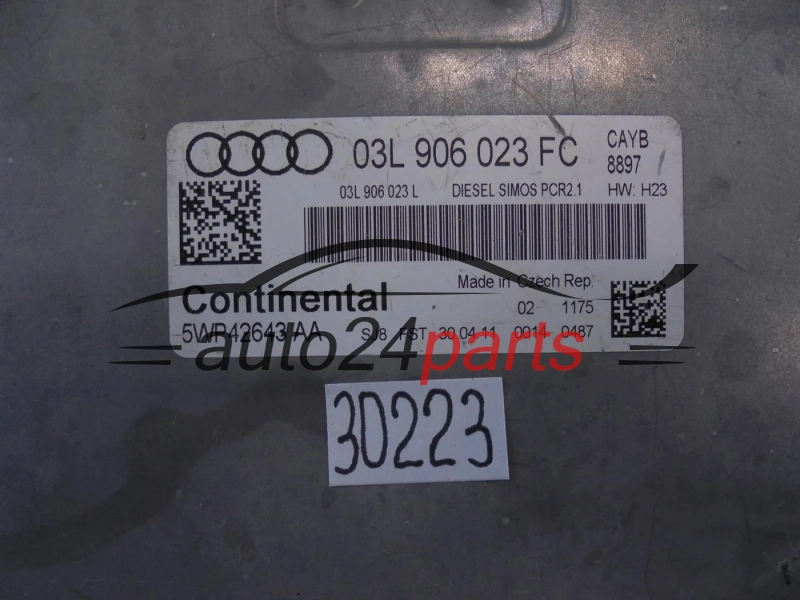 Sterownik silnika Audi A3 1.6 TDI 5WP42643 03L906023FC – zdjęcie 2