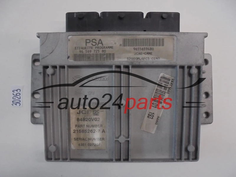 KOMPUTER STEROWNIK SILNIKA CITROEN PEUGEOT 21585262-7A, 215852627A, 9656972580, 9655659480