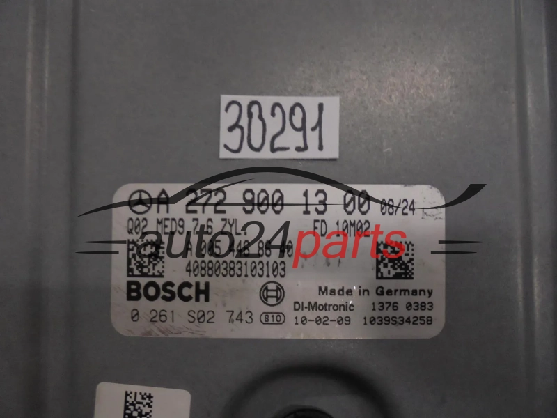 Centralina do motor MERCEDES BENZ 0261S02743 A2729001300  MED9.7 -