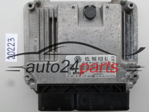 KOMPUTER STEROWNIK SILNIKA SKODA YETI 2.0 TDI BOSCH 0 281 019 114, 0281019114, 03L 906 018 QJ, 03L906018QJ, EDC17C46