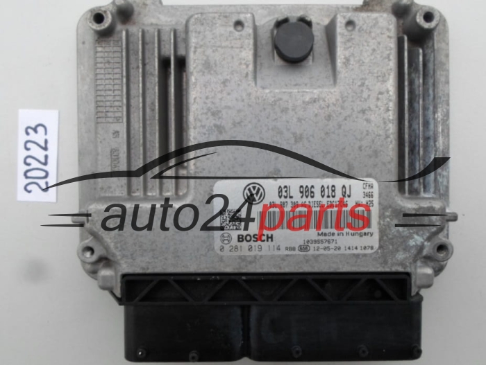 KOMPUTER STEROWNIK SILNIKA SKODA YETI 2.0 TDI BOSCH 0 281 019 114, 0281019114, 03L 906 018 QJ, 03L906018QJ, EDC17C46