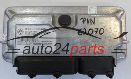 ECU CENTRALITA DE MOTOR  VOLKSWAGEN SEAT IBIZA 1.4 Magneti Marelli MY2 4HV.AS,  03C 906 024 AS,  61601.363.04