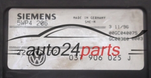 CALCULATEUR MOTEUR VW VOLKSWAGEN GOLF 1.6 SIEMENS 5WP4206, 037 906 025 J