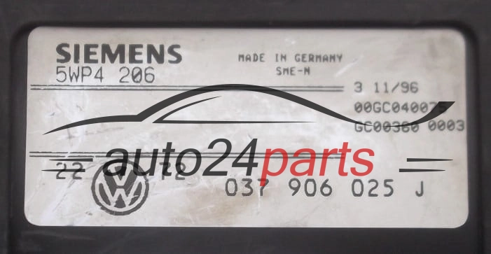 CALCULATEUR MOTEUR VW VOLKSWAGEN GOLF 1.6 SIEMENS 5WP4206, 037 906 025 J