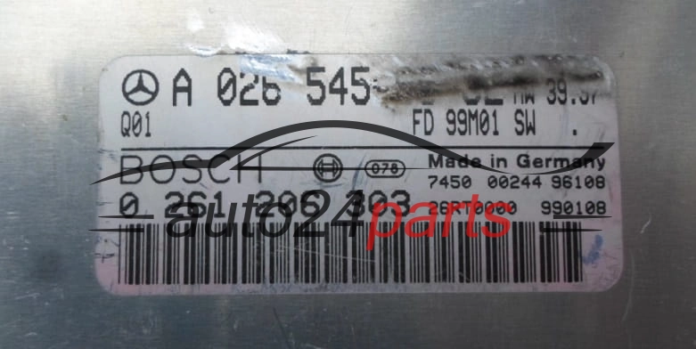 MOTORSTEUERGERÄT ECU STEUERGERÄT MERCEDES ML W163 BOSCH 0 261 206 303, 0261206303, A0265456932