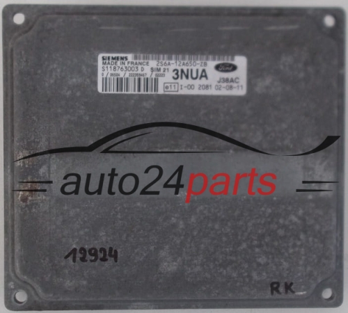 ECU ENGINE CONTROLLER  FORD FIESTA 1.3 2S6A-12A650-ZB, 2S6A12A650ZB, S118763003 D 