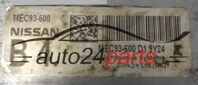 MOTORSTEUERGERÄT ECU STEUERGERÄT  NISSAN QASHQAI 1.6 HITACHI MEC93-600