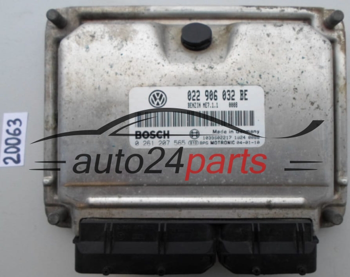 KOMPUTER STEROWNIK SILNIKA VW VOLKSWAGEN TOUAREG 3.2 V6 BOSCH 0 261 207 565, 0261207565, 022 906 032 BE, 022906032BE