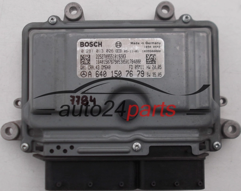CENTRALINA DO MOTORE MERCEDES A180 BOSCH 0 281 013 026, 0281013026, A 640 150 76 79, A6401507679, 6401507679 