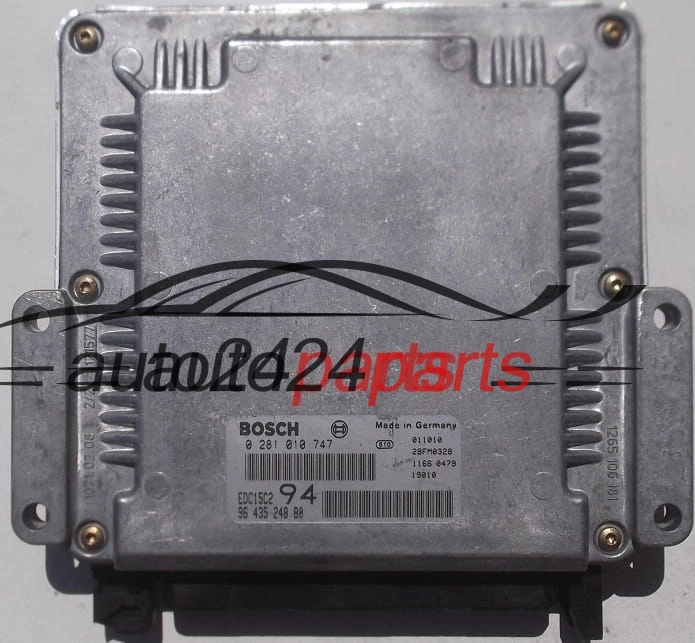 ECU CENTRALITA DE MOTOR PEUGEOT 307 2.0 HDI BOSCH 0 281 010 747, 0281010747, 96 435 248 80, 9643524880 EDC15C2 94