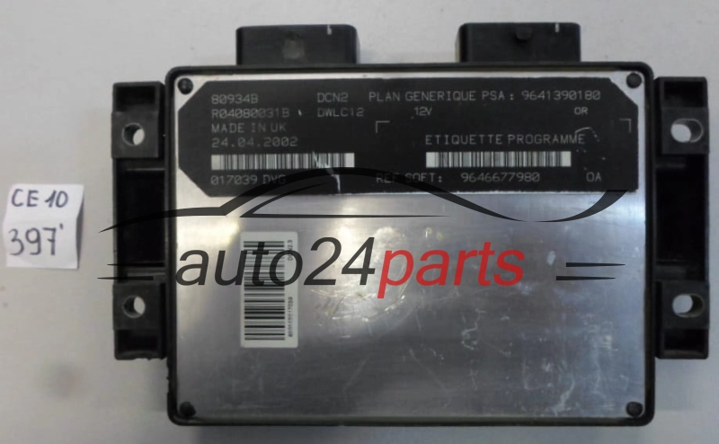 CALCULATEUR MOTEUR CITROEN PEUGEOT R04080031B, 9646677980