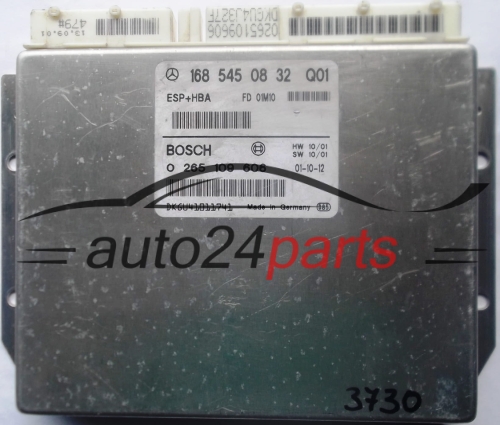 CENTRALITA ABS ESP+HBA MERCEDES W168 A1685450832, 1685450832, A 168 545 08 32 BOSCH 0265109606, 0 265 109 606