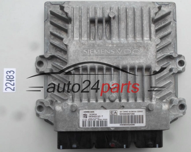Μονάδα Ελέγχου Κινητήρα CITROEN PEUGEOT 2.0 HDI 5WS40313C-T, 5WS40313CT, 9663607280, 9655534080, SID803A