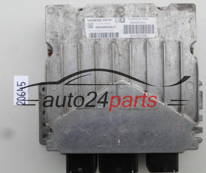 KOMPUTER STEROWNIK SILNIKA SUZUKI VITARA 2.0 HDI SIEMENS 5WS40035A-T, 5WS40035AT, SW 9644860380, HW 9644323980, SID 801