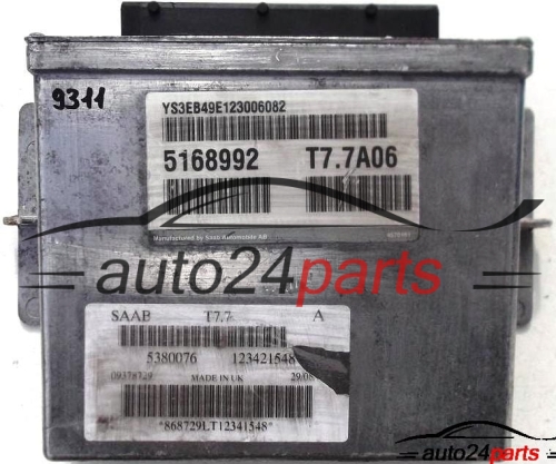 MOTORSTEUERGERÄT ECU STEUERGERAT SAAB 9-5 2.3, T77A06, 5380076, 123421548, 5168992