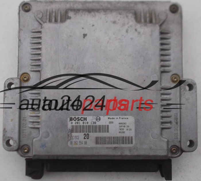 ECU ENGINE CONTROLLER CITROEN PEUGEOT 2.0 HDI BOSCH 0 281 010 138,  96 362 554 80, EDC15C2 20