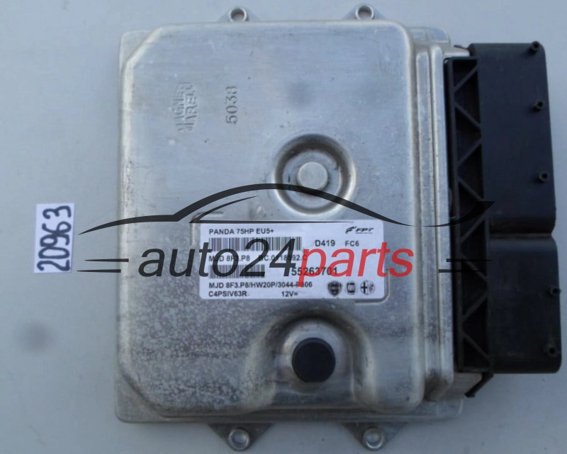 ECU ENGINE CONTROLLER FIAT PANDA MJD 8F3.P8, MJD8F3P8, 55263701