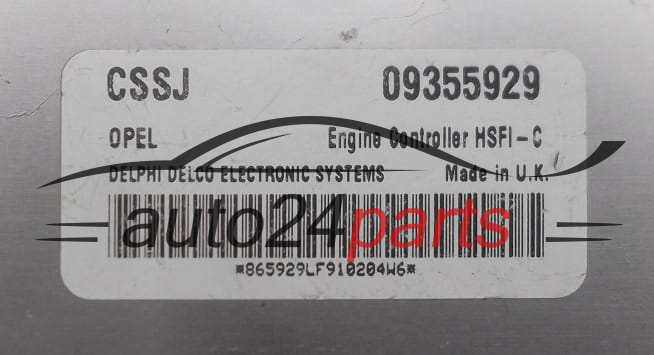 CENTRALINA DO MOTORE OPEL ASTRA VECTRA ZAFIRA 1.4 X14XE 1.6 X16XE Delphi Delco  09355929CSSJ, HSFI-C