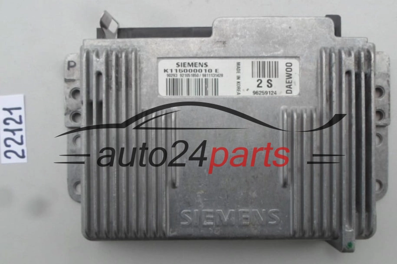 KOMPUTER STEROWNIK SILNIKA DAEWOO MATIZ 0.8, SIEMENS K115000010 E, K115000010E, 96259124 2S 