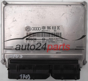 ECU ENGINE CONTROLLER AUDI A4 A6 VW VOLKSWAGEN PASSAT 1.8T 1.8 TURBO 4B0906018DC, 4B0 906 018 DC, BOSCH 0261207636, 0 261 207 636 