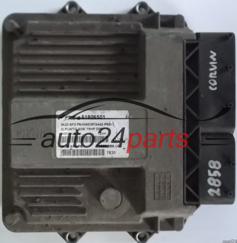 ECU ENGINE CONTROLLER FIAT GRANDE PUNTO 1.3 JTD MAGNETI MARELLI MJD 6F3.P6