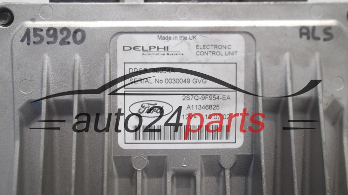 Μονάδα Ελέγχου Κινητήρα FORD MONDEO 2.0 TDCI 2S7Q-9F954- EA, 2S7Q9F954EA, A11346825, DDCR 80954A
