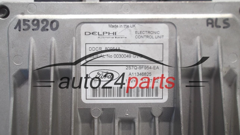 Μονάδα Ελέγχου Κινητήρα FORD MONDEO 2.0 TDCI 2S7Q-9F954- EA, 2S7Q9F954EA, A11346825, DDCR 80954A