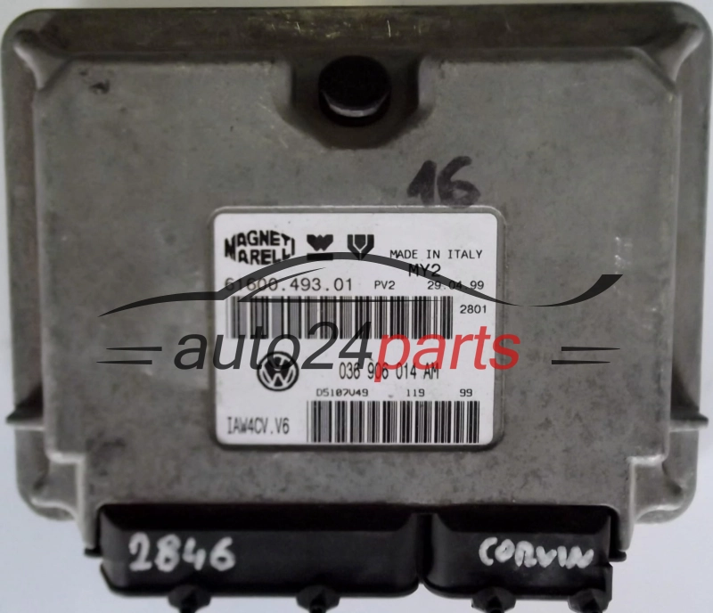 ΜΟΝΑΔΑ ΕΛΕΓΧΟΥ ΚΙΝΗΤΗΡΑ VW VOLKSWAGEN LUPO 1.4 AHW 036906014AM, 036 906 014 AM, 61600.493.01 6160049301 IAW4CV.V6