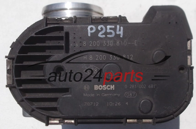 THROTTLE BODY  RENAULT NISSAN OPEL BOSCH 0 281 002 681,  8 200 330 810 E