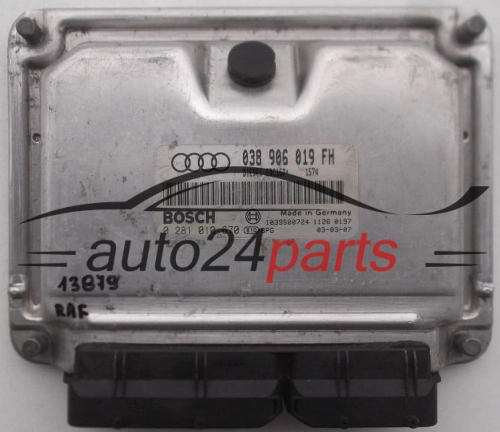 KOMPUTER STEROWNIK SILNIKA VOLKSWAGEN AUDI A3 BOSCH 0 281 010 670, 0281010670, 038 906 019 FH, 038906019FH