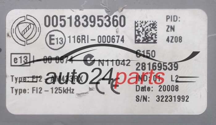 COMFORT CONTROL MODULE BSI FIAT ALFA LANCIA DELPHI 28169539